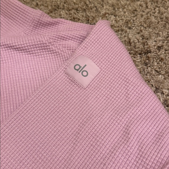 ALO Yoga Waffle Weekend Escape Mock Neck Long Sleeve S/M - Picture 4 of 7